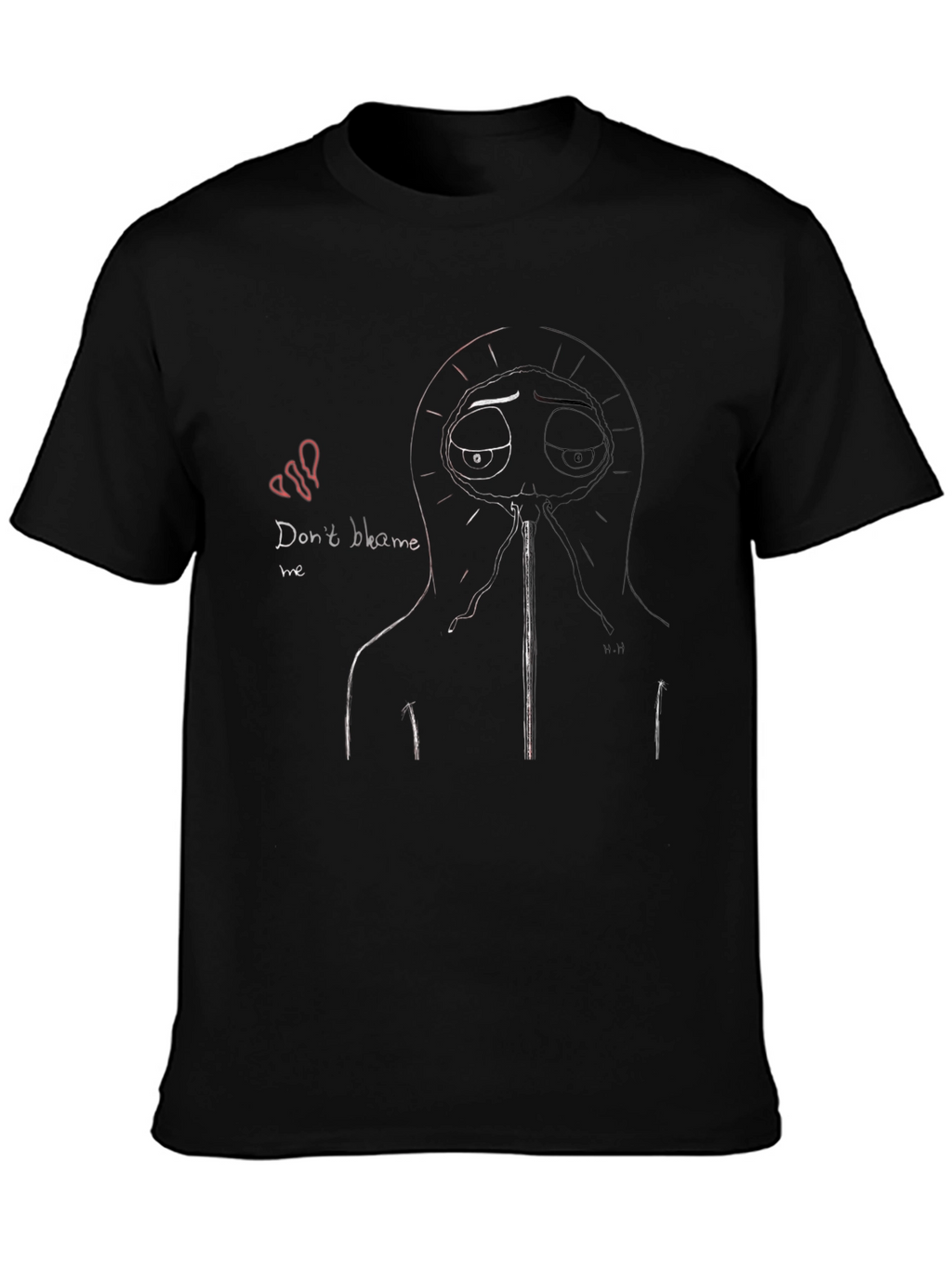 Dont Blame Me Graphic Tee - Black Cotton Blend