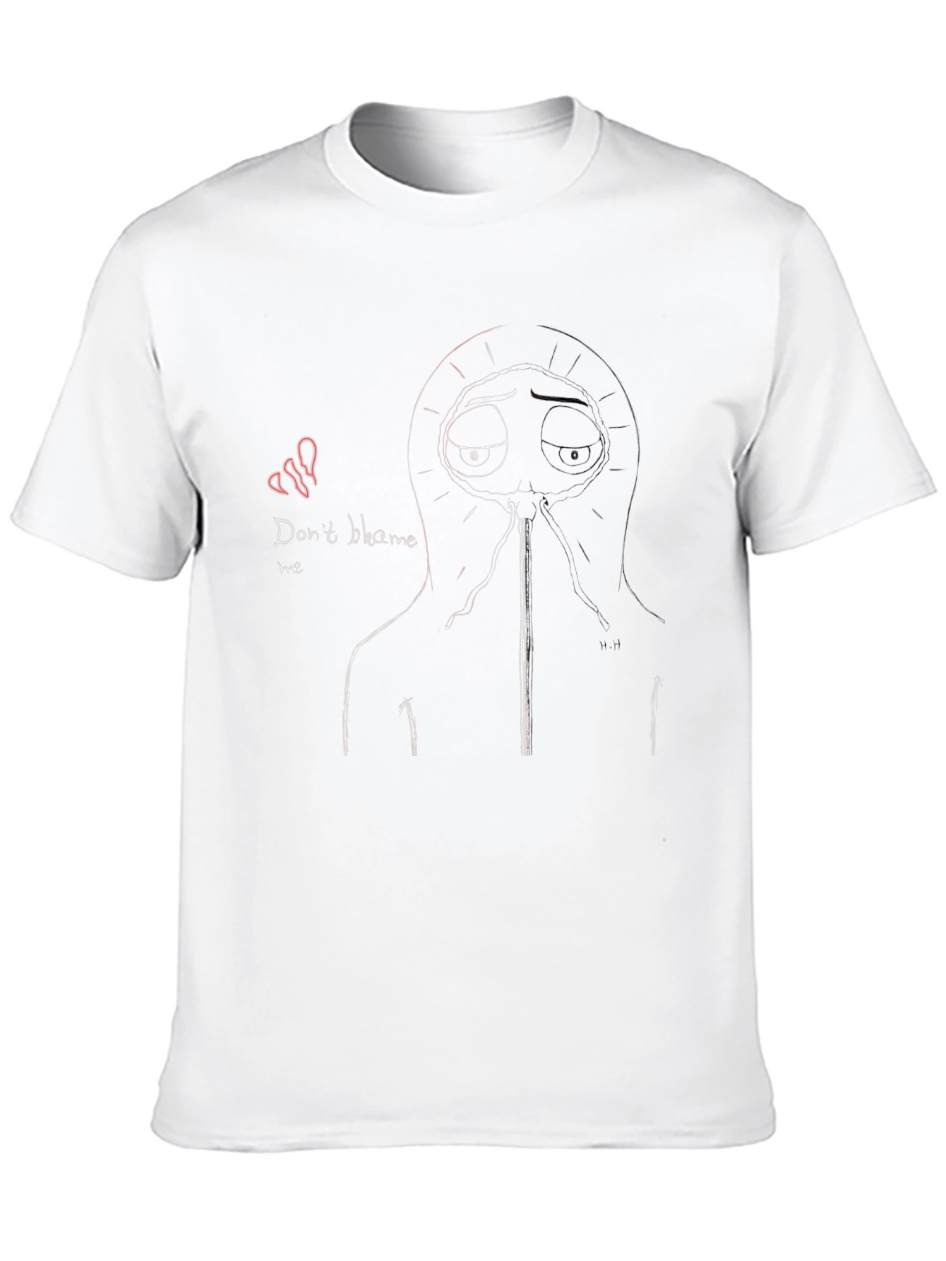 Dont Blame Me Graphic Tee - Black Cotton Blend
