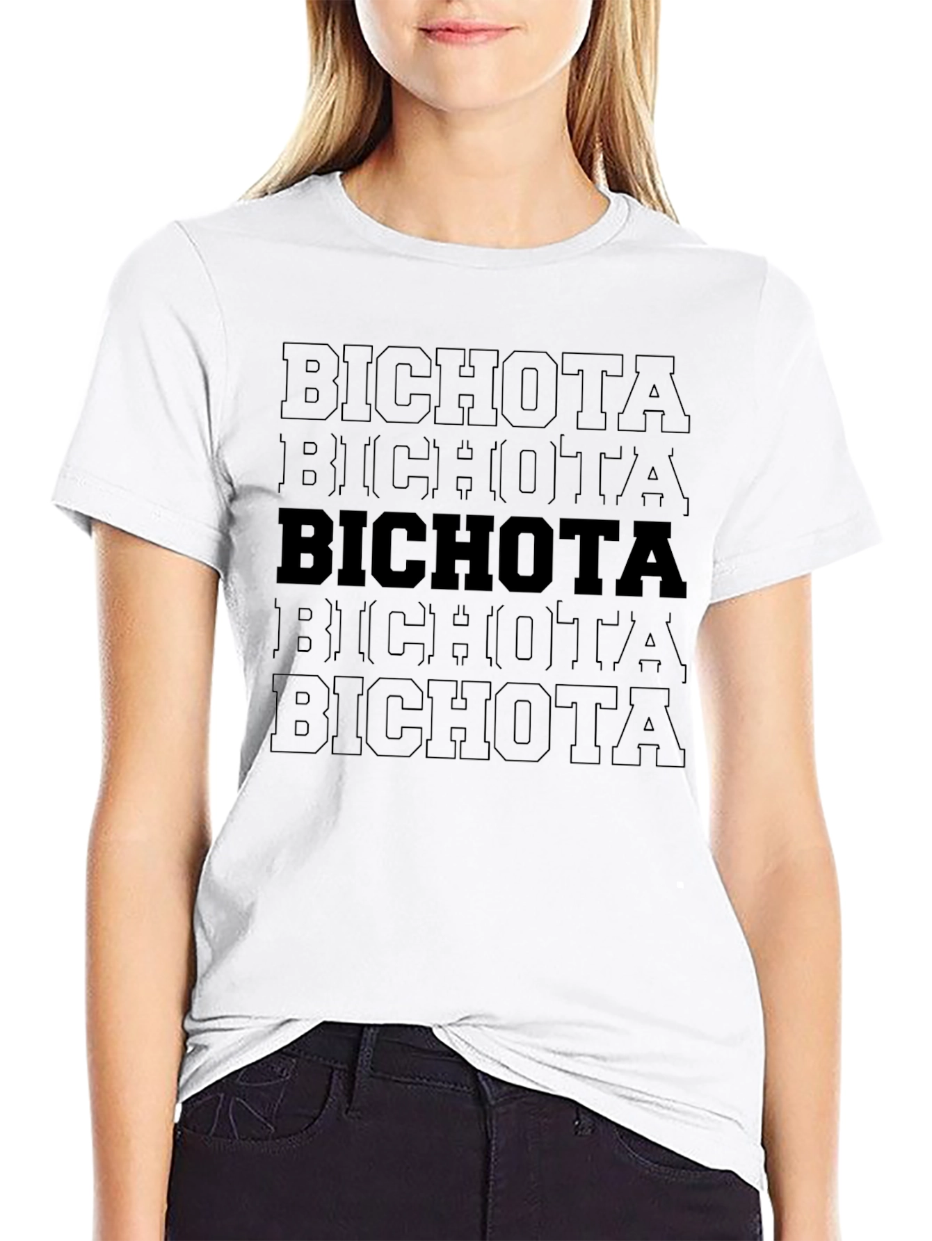Bichota Graphic T-Shirt - Black Crew Neck Tee