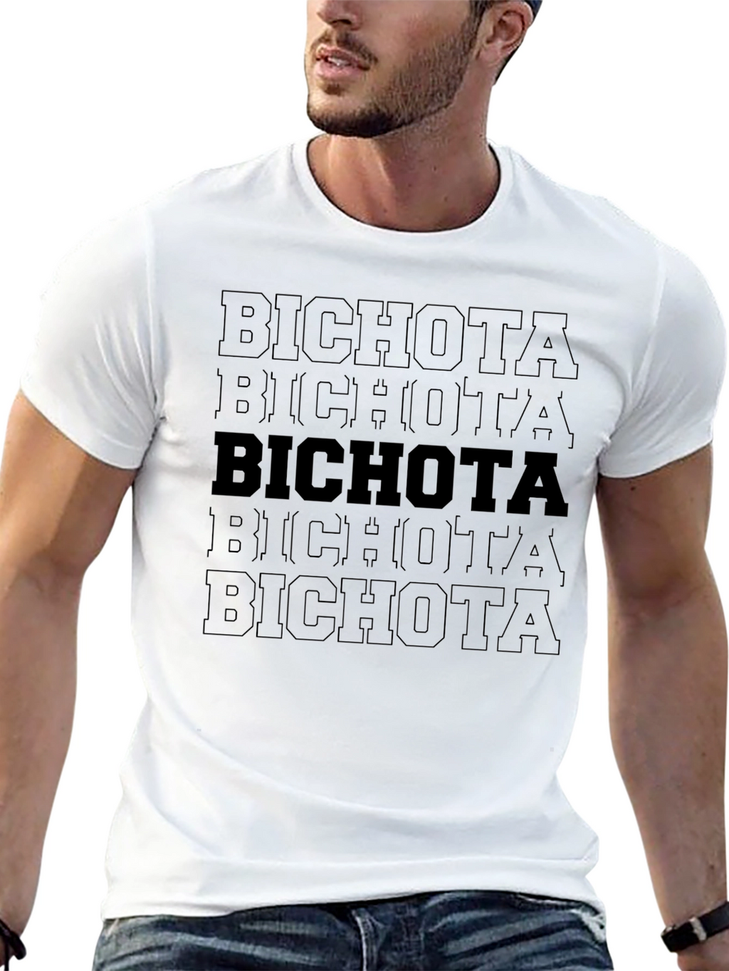 Bichota Graphic T-Shirt - Black Crew Neck Tee