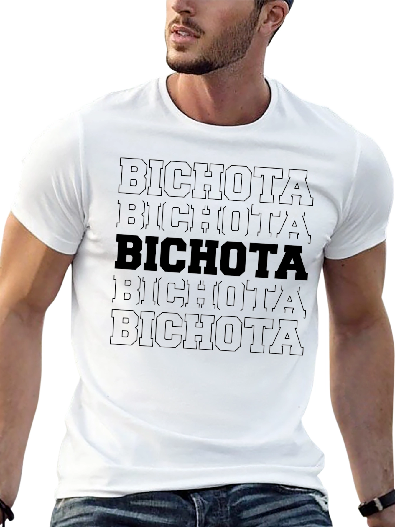 Bichota Graphic T-Shirt - Black Crew Neck Tee