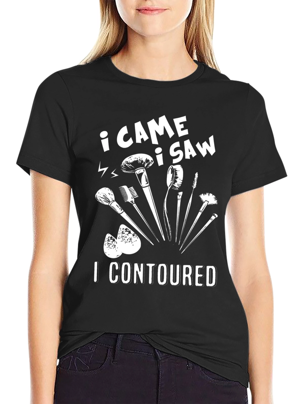 I Came I Saw I Contoured Graphic T-Shirt