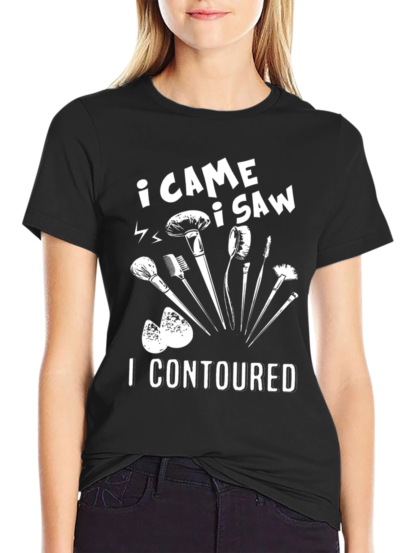 I Came I Saw I Contoured Graphic T-Shirt
