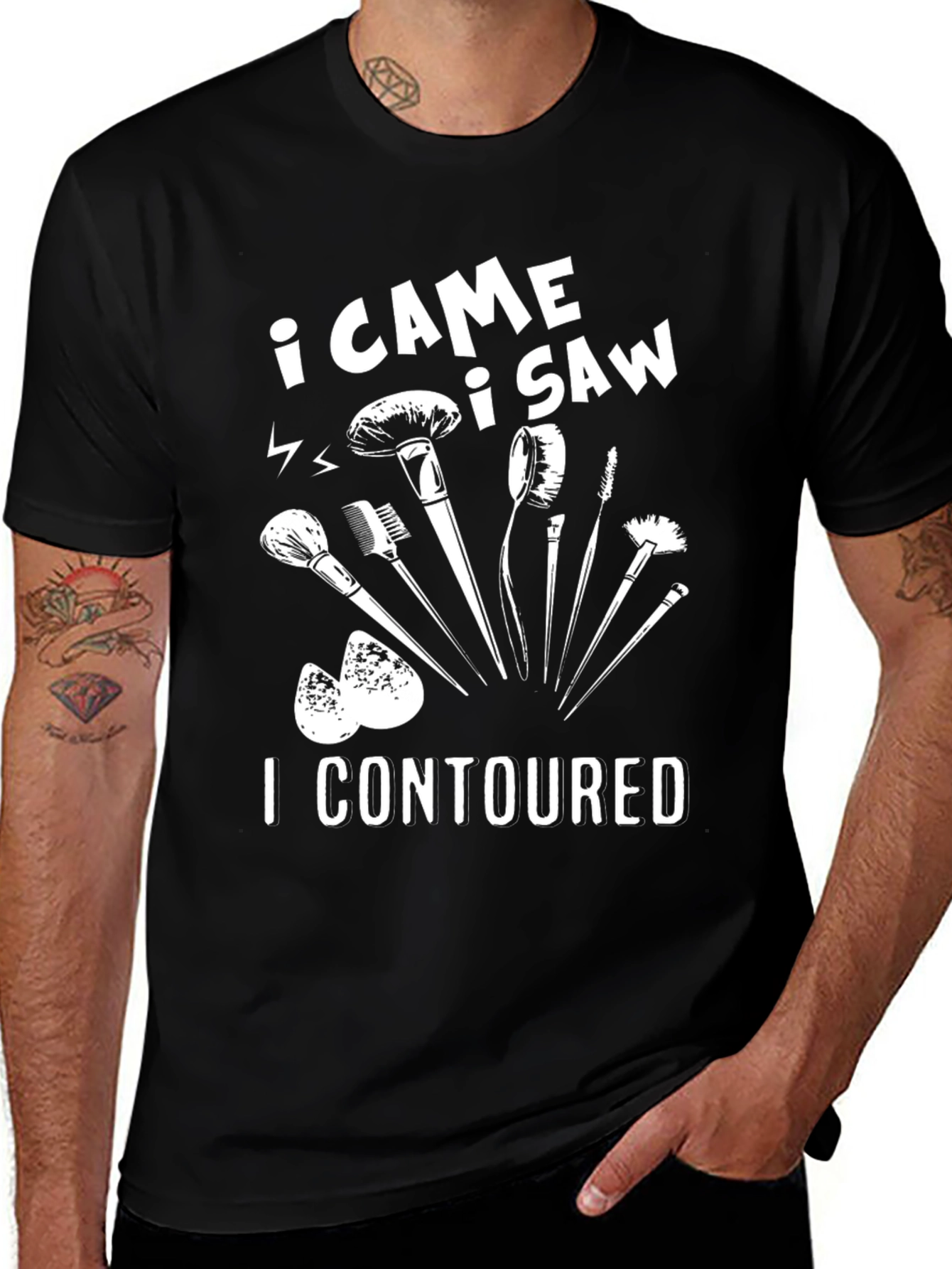 I Came I Saw I Contoured Graphic T-Shirt