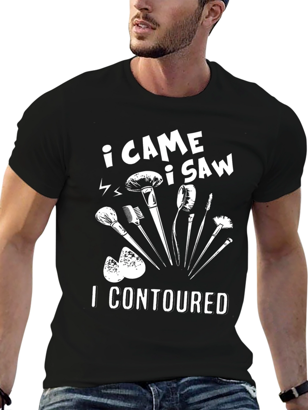 I Came I Saw I Contoured Graphic T-Shirt