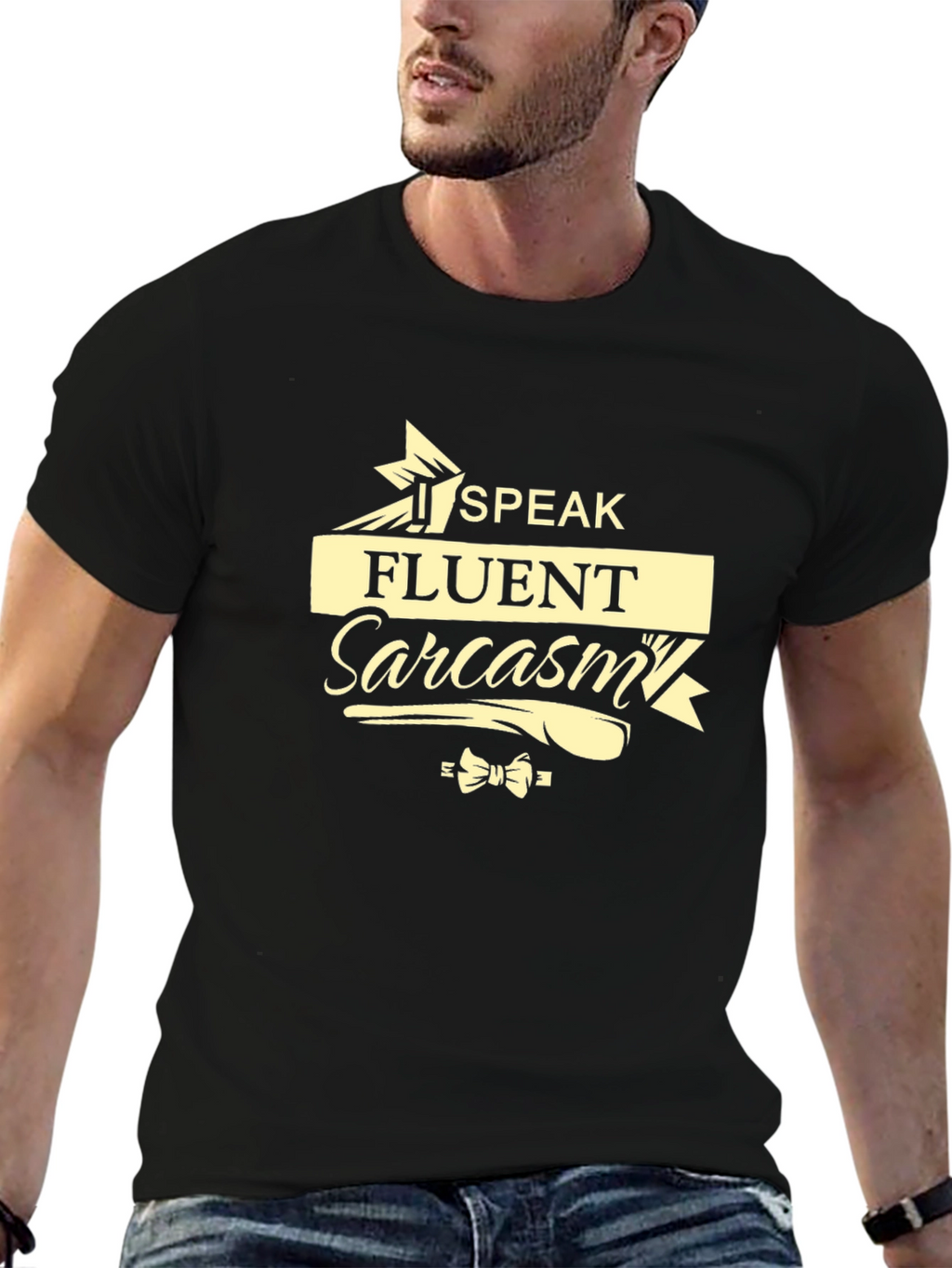 Speak Fluent Sarcasm Graphic Tee - Black