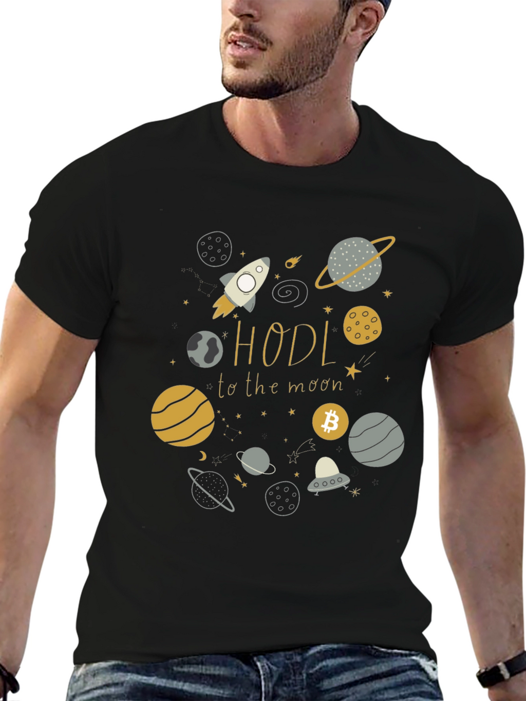 HODL to the Moon Crypto T-Shirt