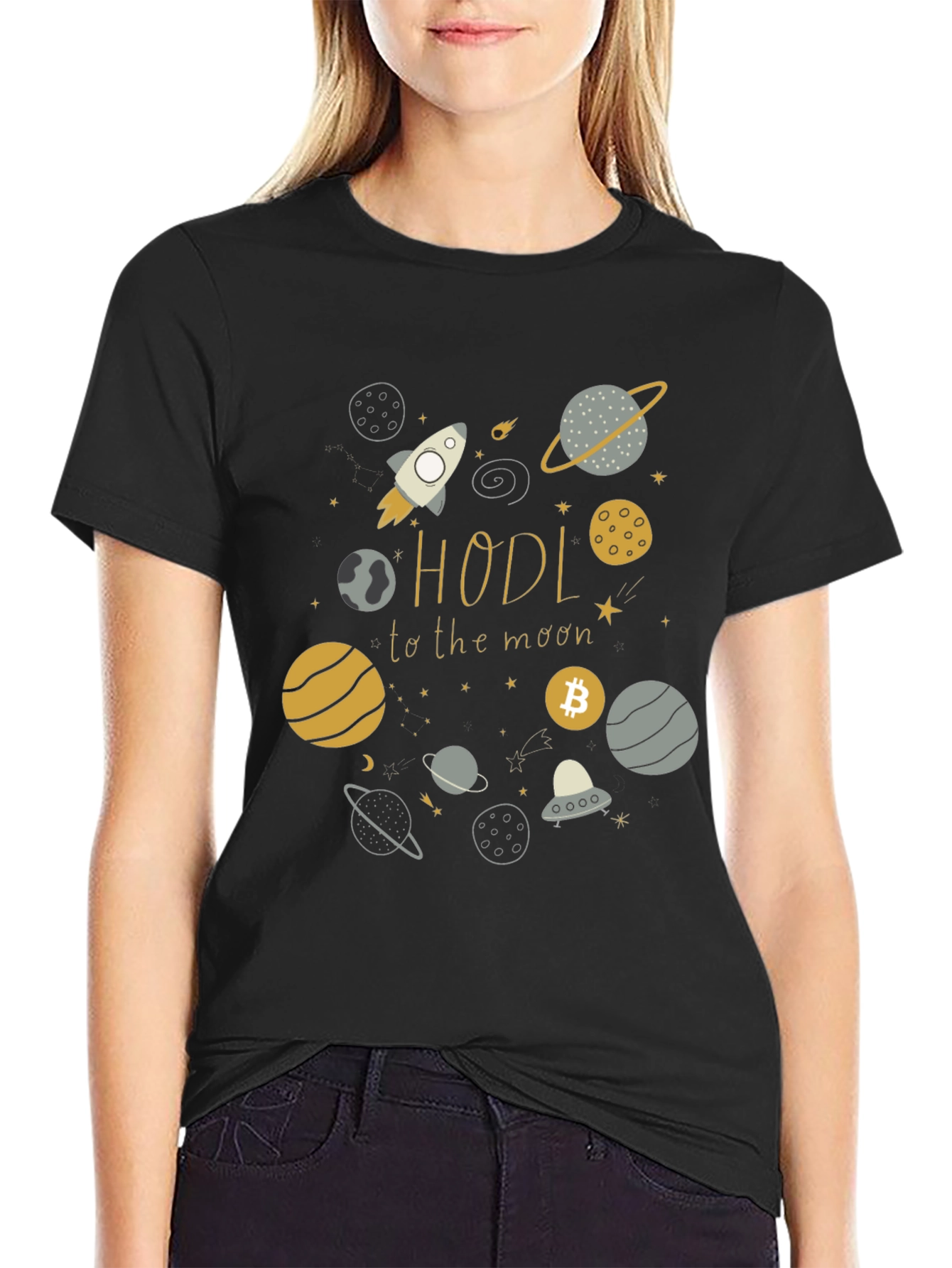 HODL to the Moon Crypto T-Shirt