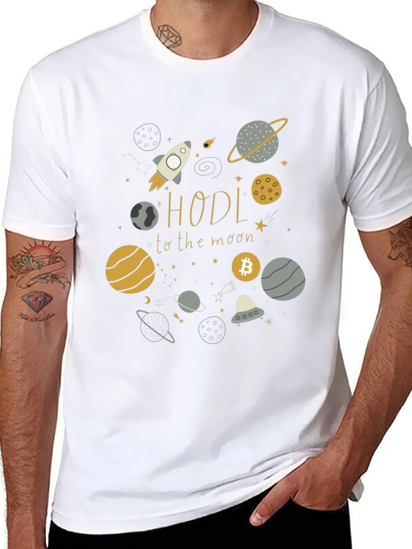 HODL to the Moon Crypto T-Shirt
