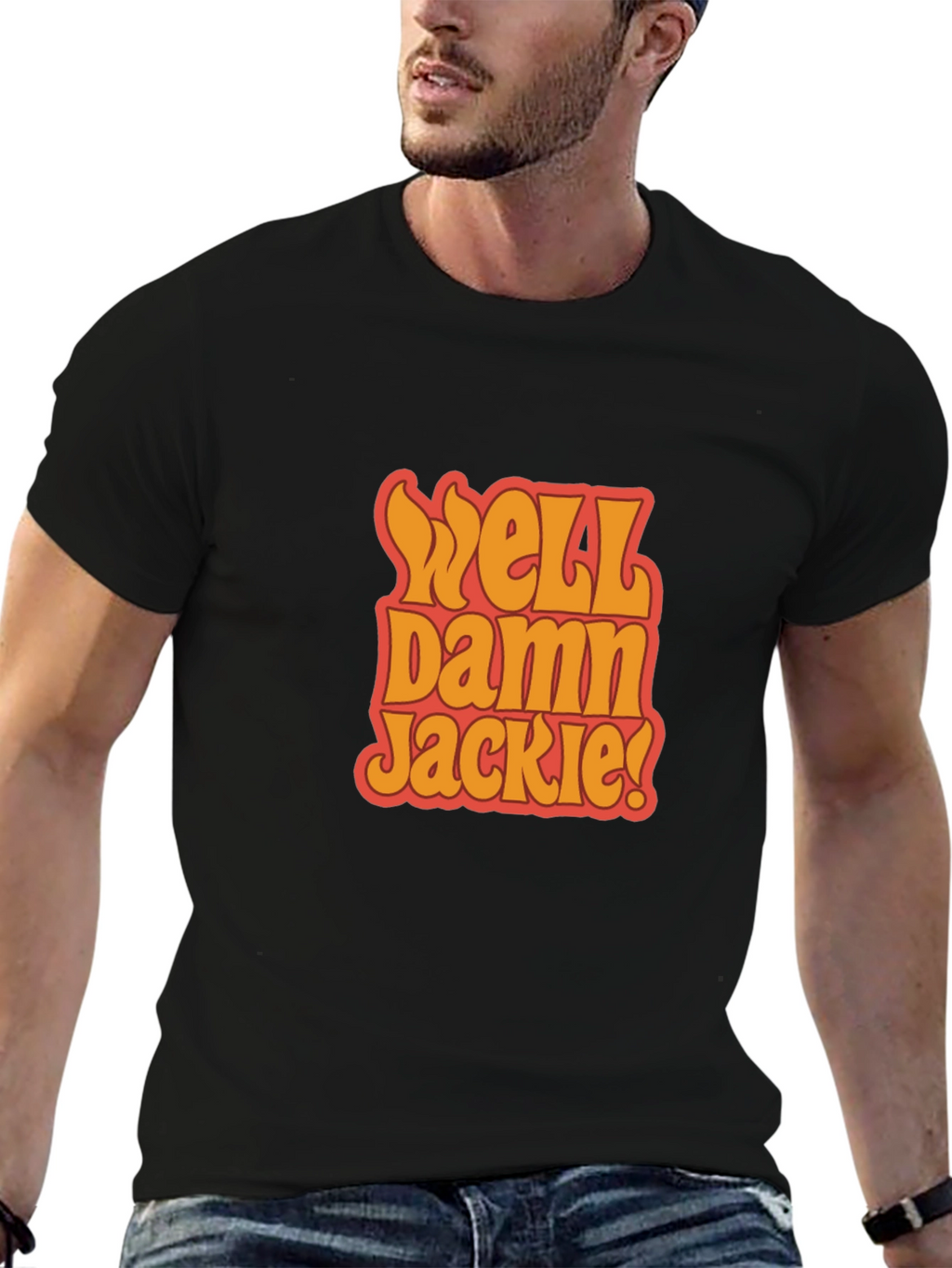 Well Damn Jackie! Black Graphic Tee