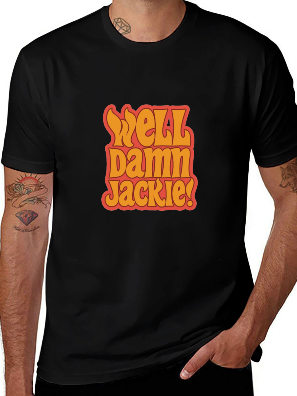 Well Damn Jackie! Black Graphic Tee