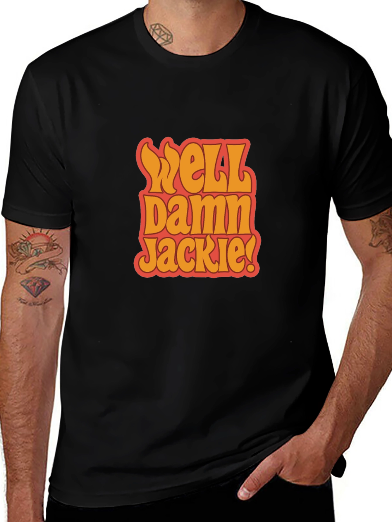 Well Damn Jackie! Black Graphic Tee