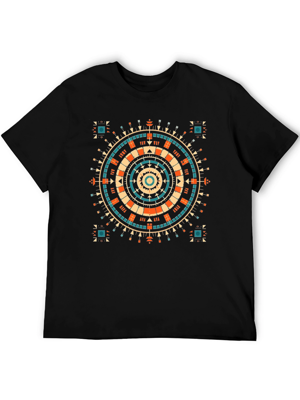 Geometric Aztec Style Graphic Print Tee