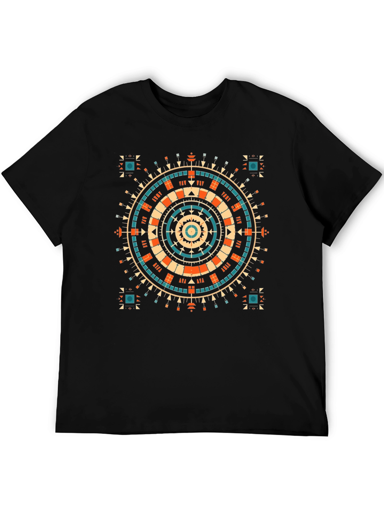 Geometric Aztec Style Graphic Print Tee