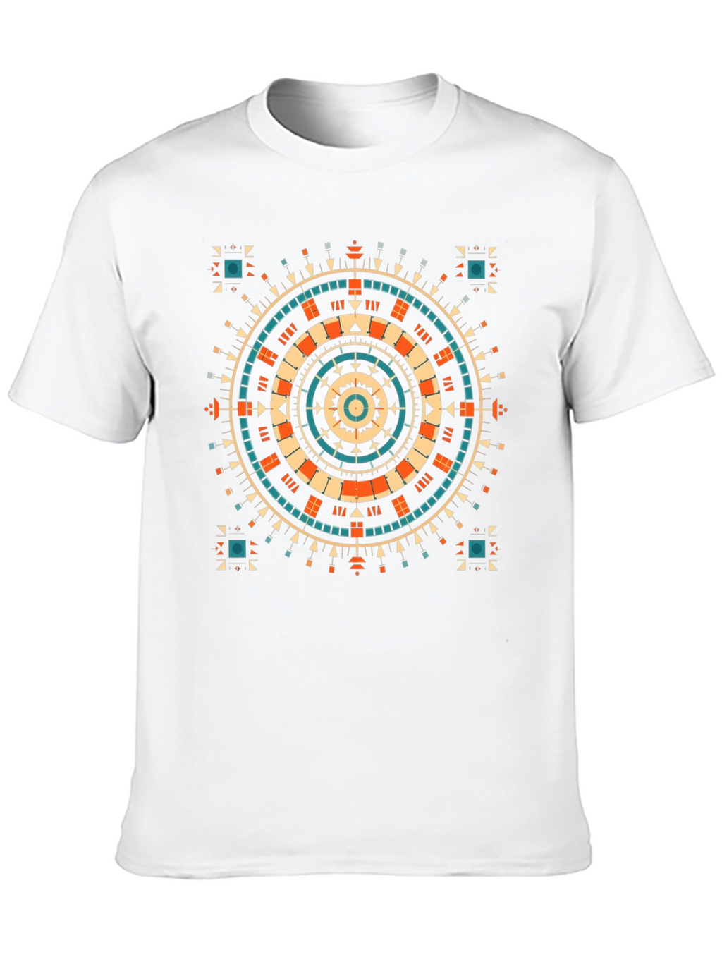 Geometric Aztec Style Graphic Print Tee