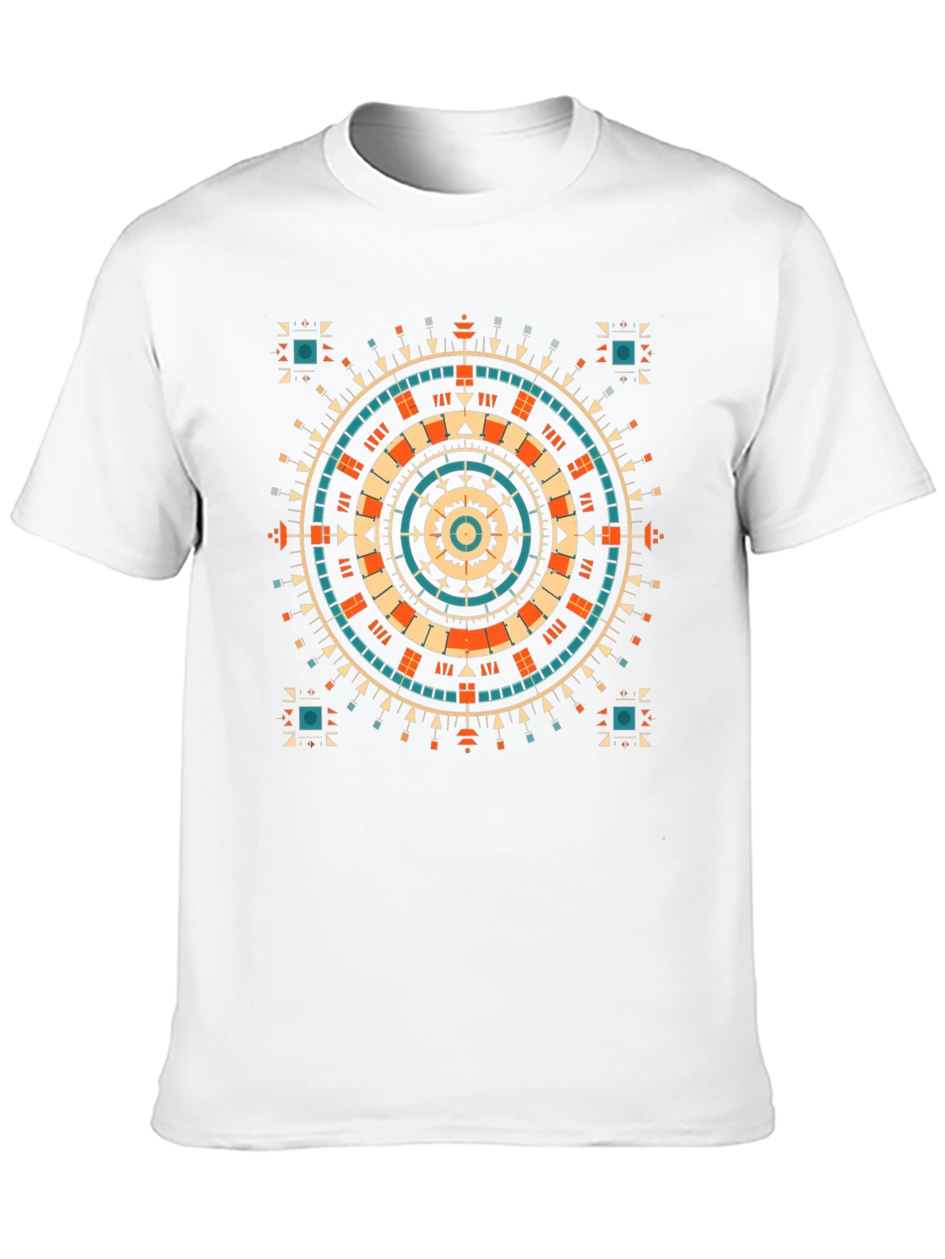 Geometric Aztec Style Graphic Print Tee