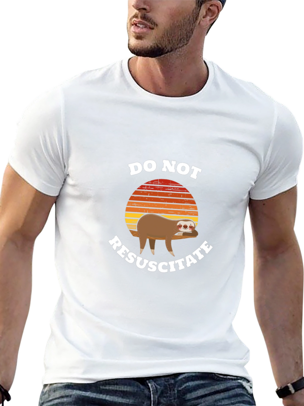 Do Not Resuscitate Sloth Graphic T-Shirt