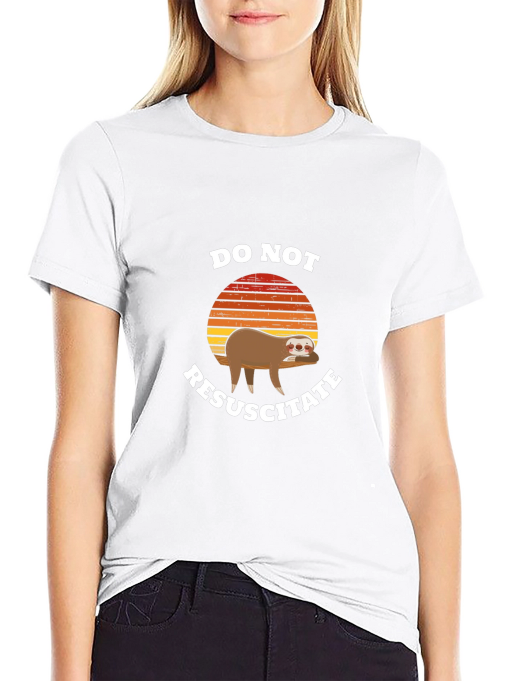 Do Not Resuscitate Sloth Graphic T-Shirt