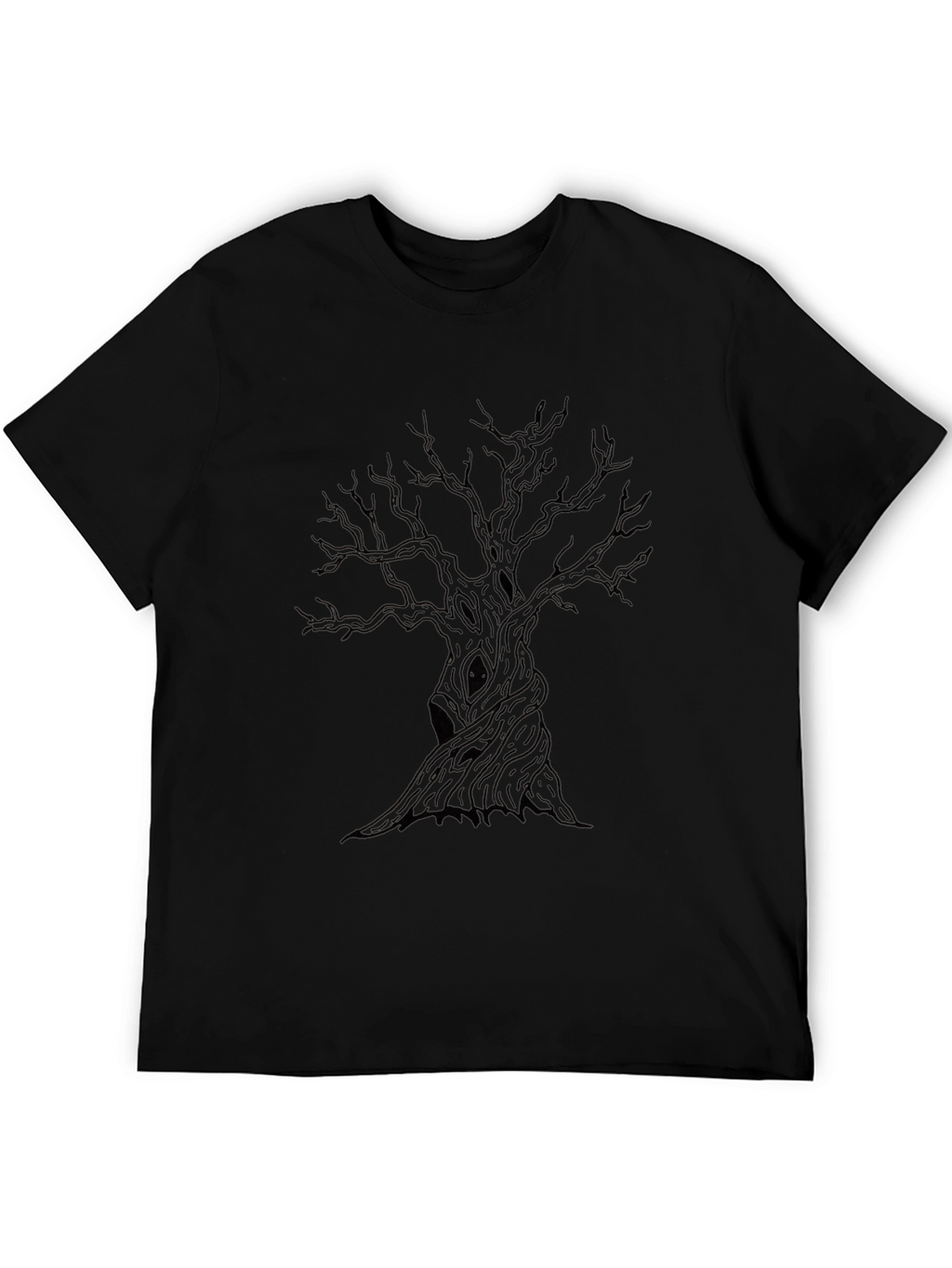 Mens Black Tree Graphic Tee
