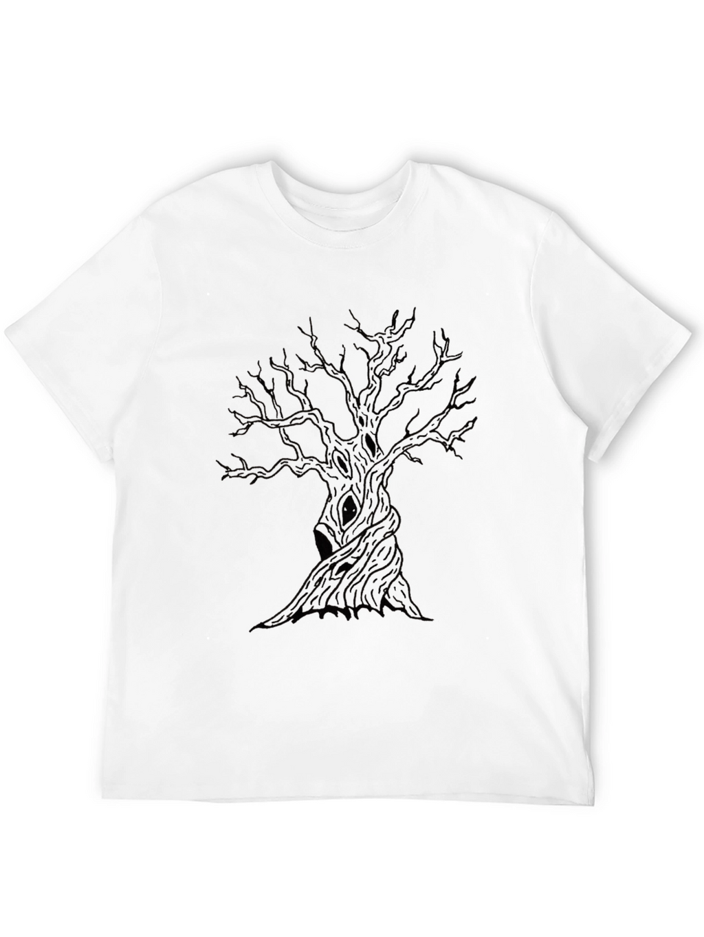 Mens Black Tree Graphic Tee