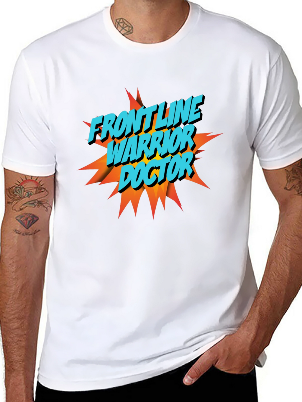 Frontline Warrior Doctor Graphic T-Shirt