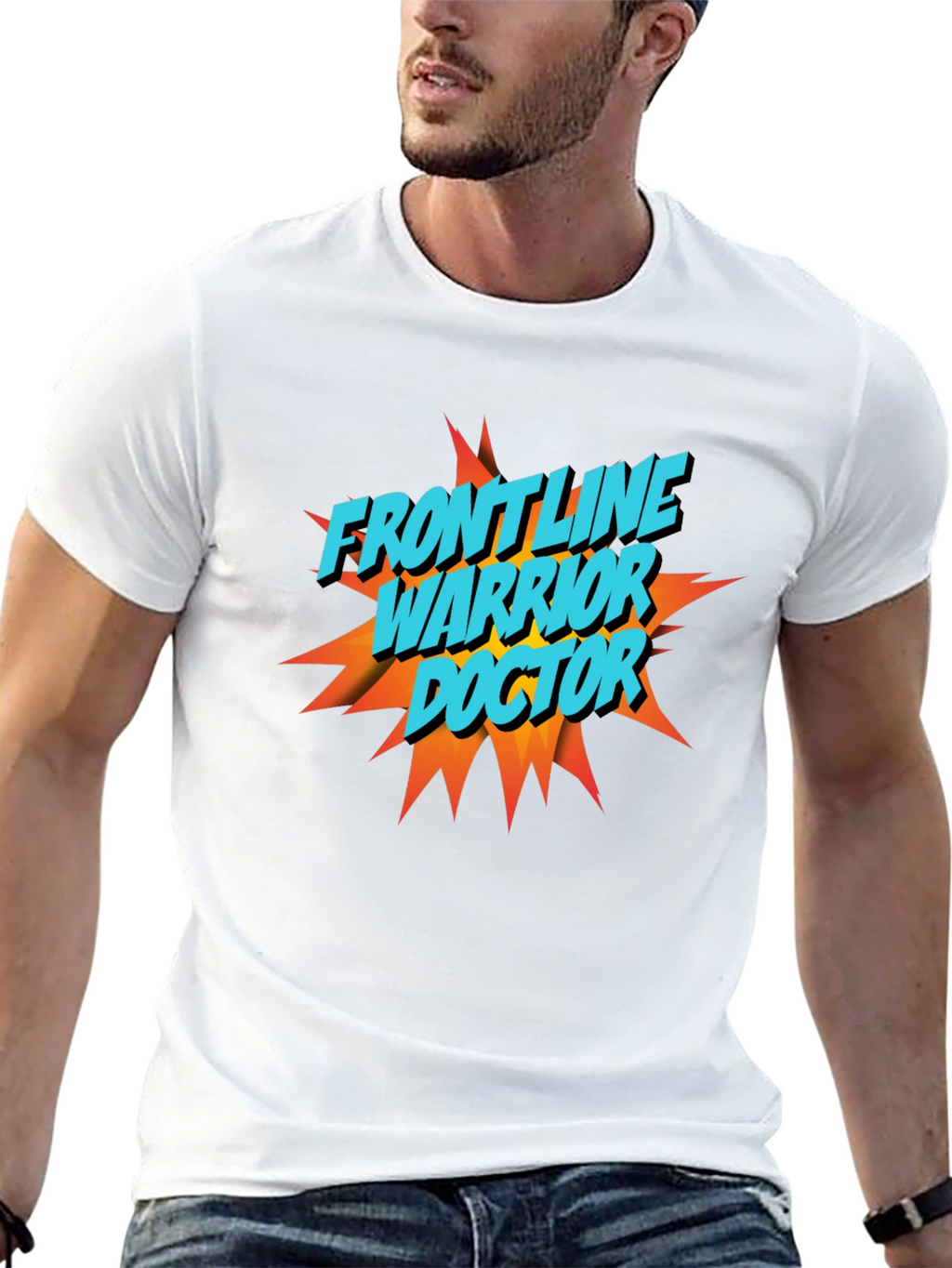 Frontline Warrior Doctor Graphic T-Shirt
