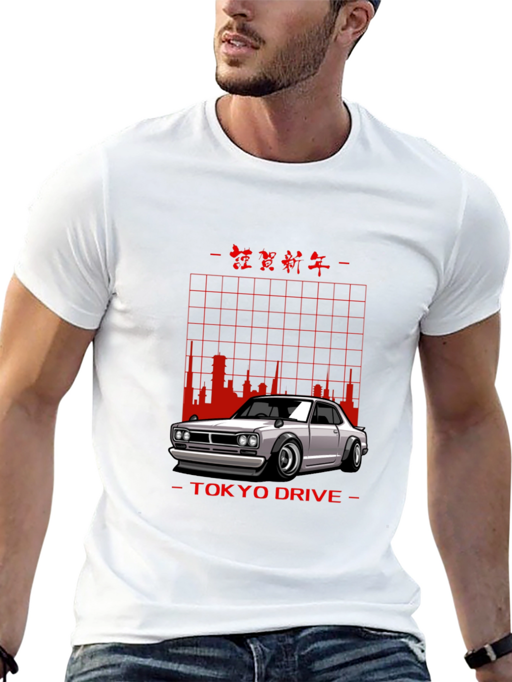 Tokyo Drive Car Graphic Black T-Shirt