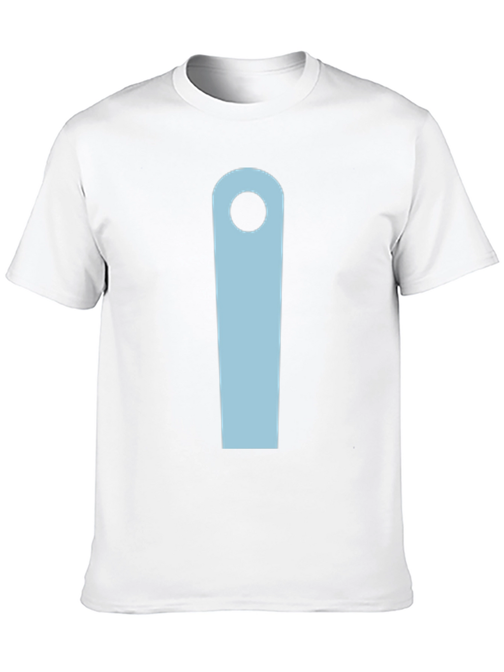 Minimalist Black T-Shirt with Light Blue Design