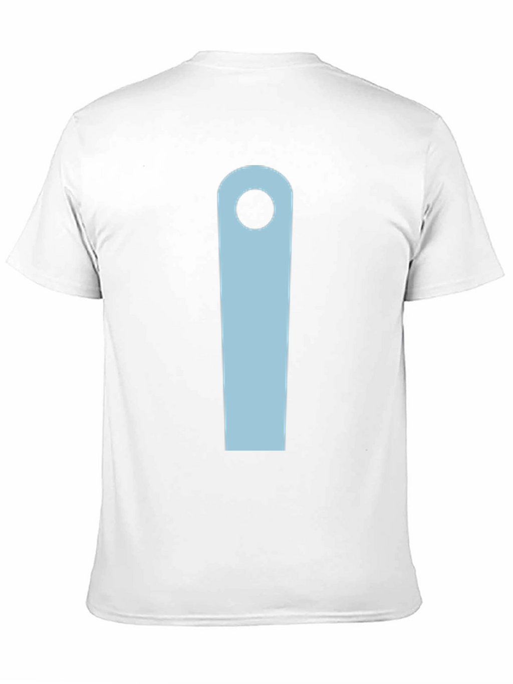 Minimalist Black T-Shirt with Light Blue Design