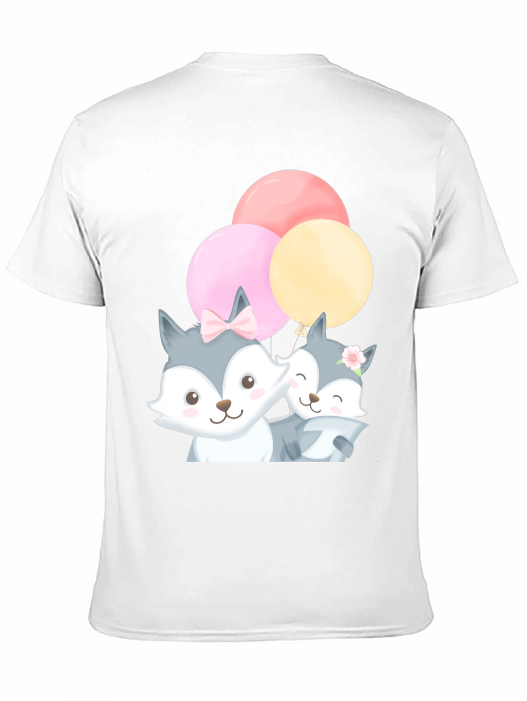 Cute Cartoon Fox Balloons T-Shirt
