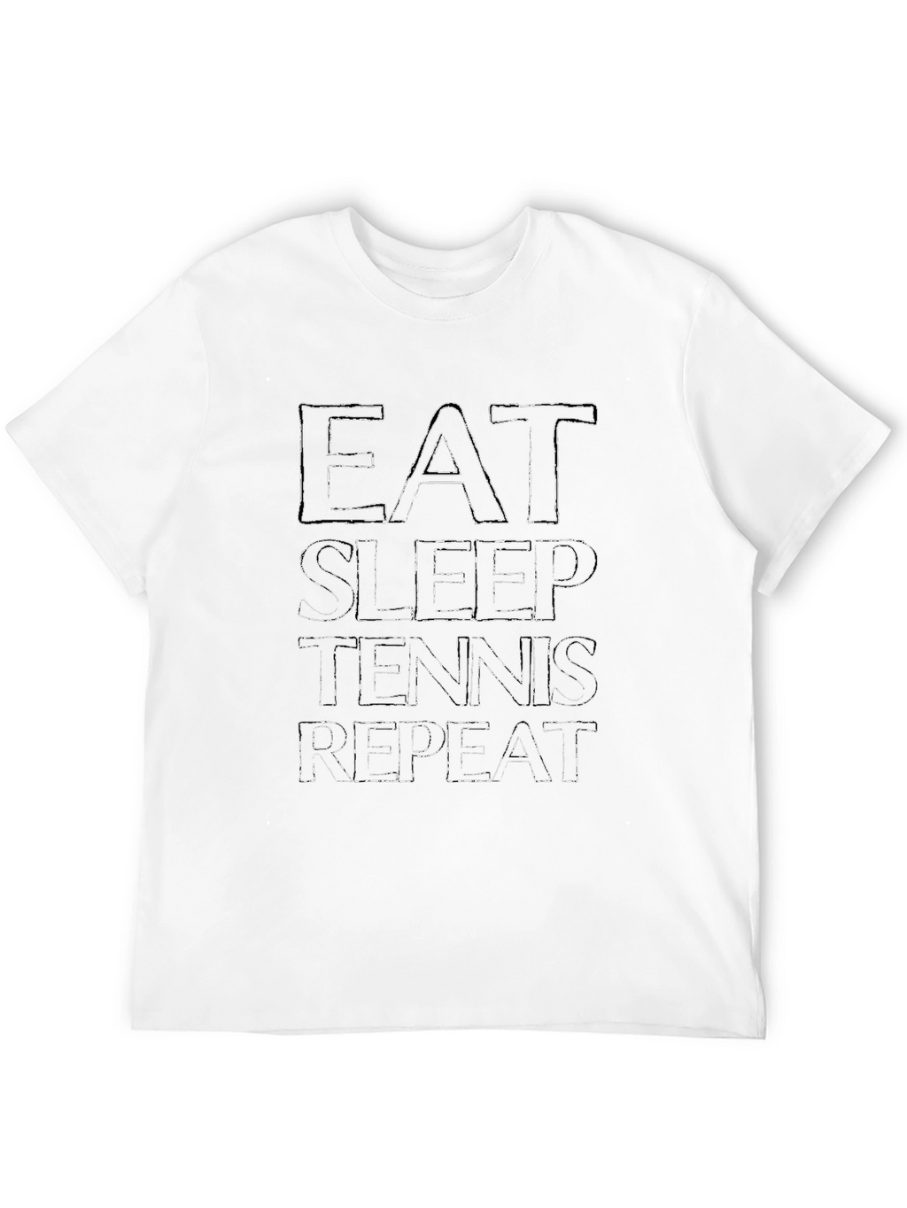 Eat Sleep Tennis Repeat Black Graphic Tee
