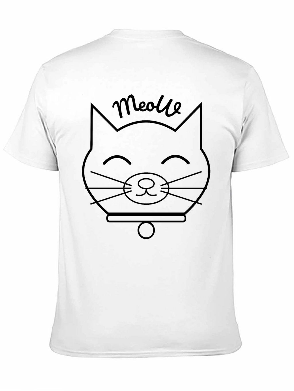 Meowlle Cat Graphic Tee - Black