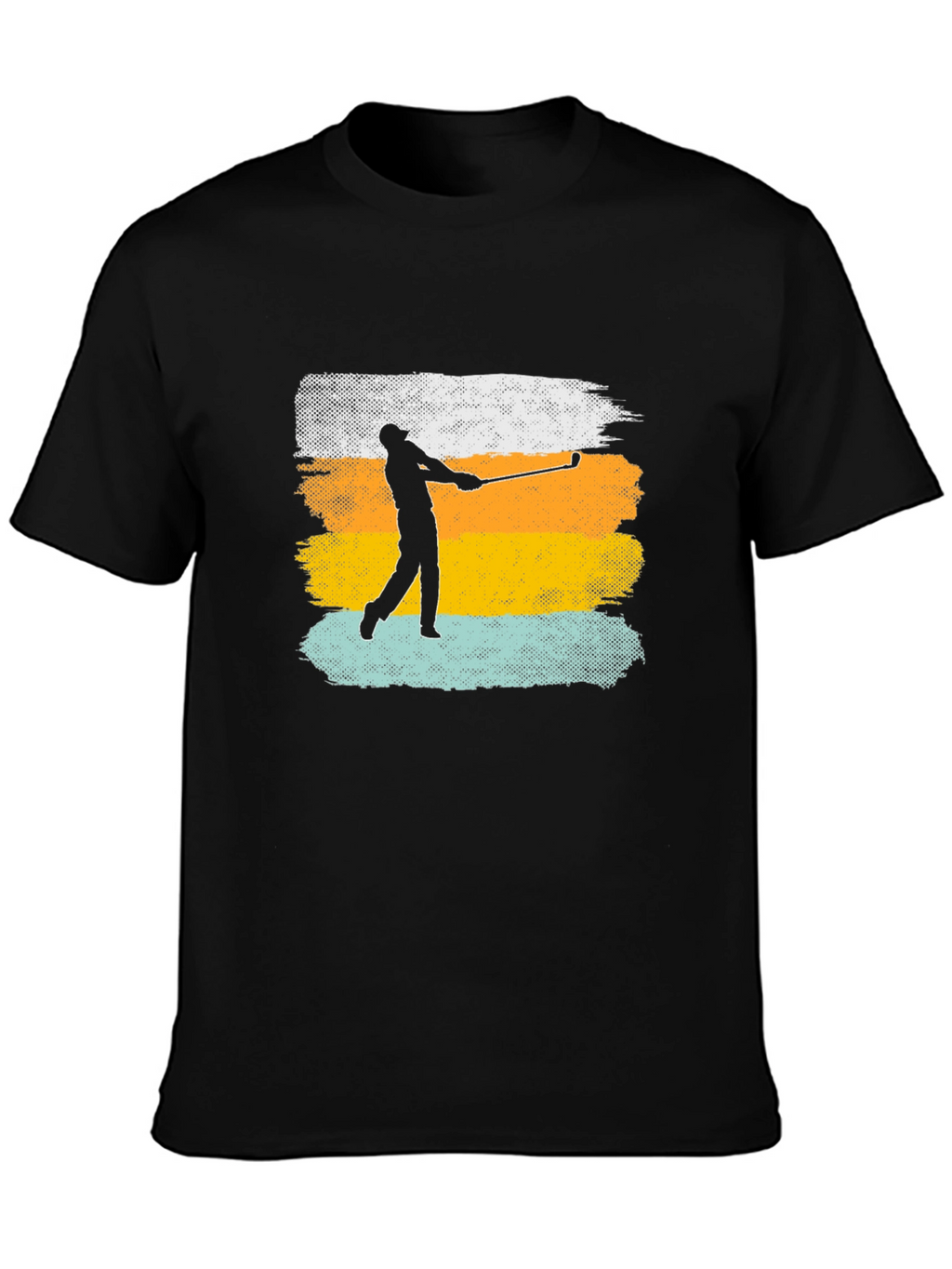 Golfer Silhouette Retro T-Shirt