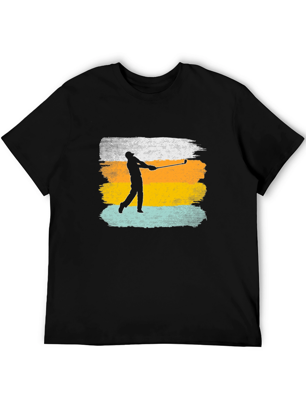 Golfer Silhouette Retro T-Shirt