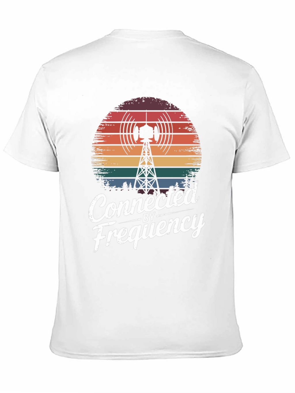 Connected by Frequency Tee - Retro Radio Tower Design