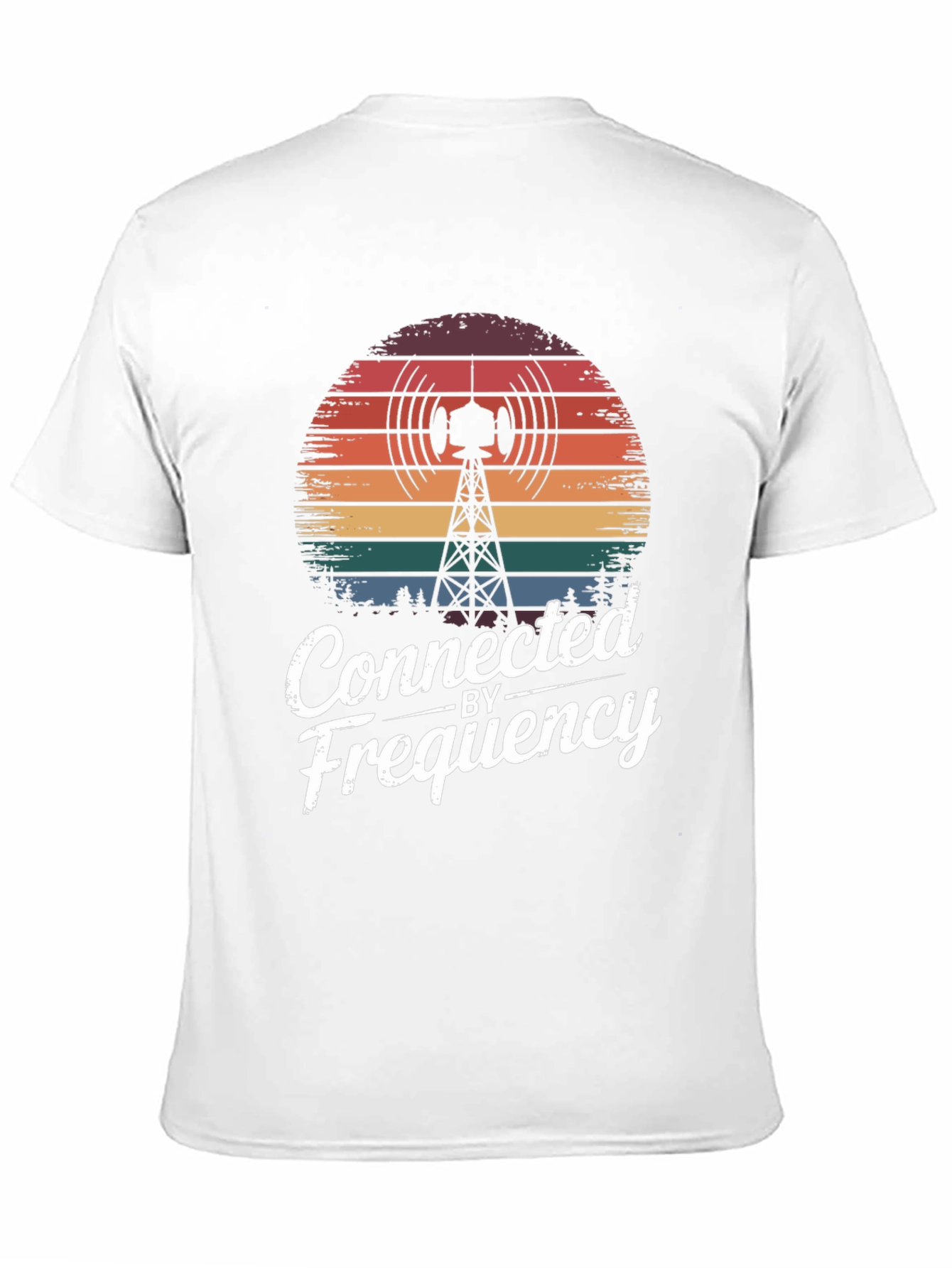 Connected by Frequency Tee - Retro Radio Tower Design