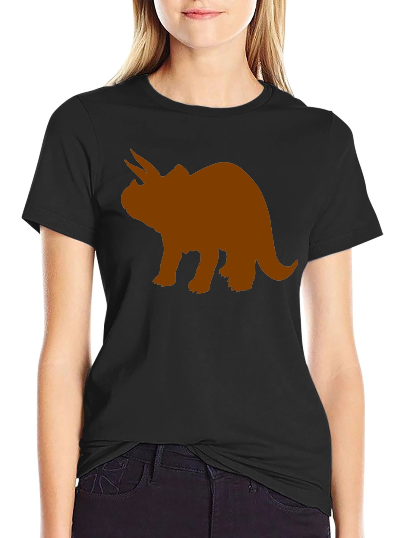 Triceratops Graphic Tee - Black