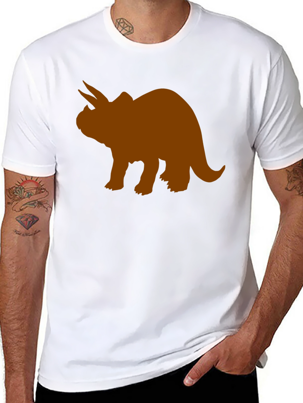 Triceratops Graphic Tee - Black