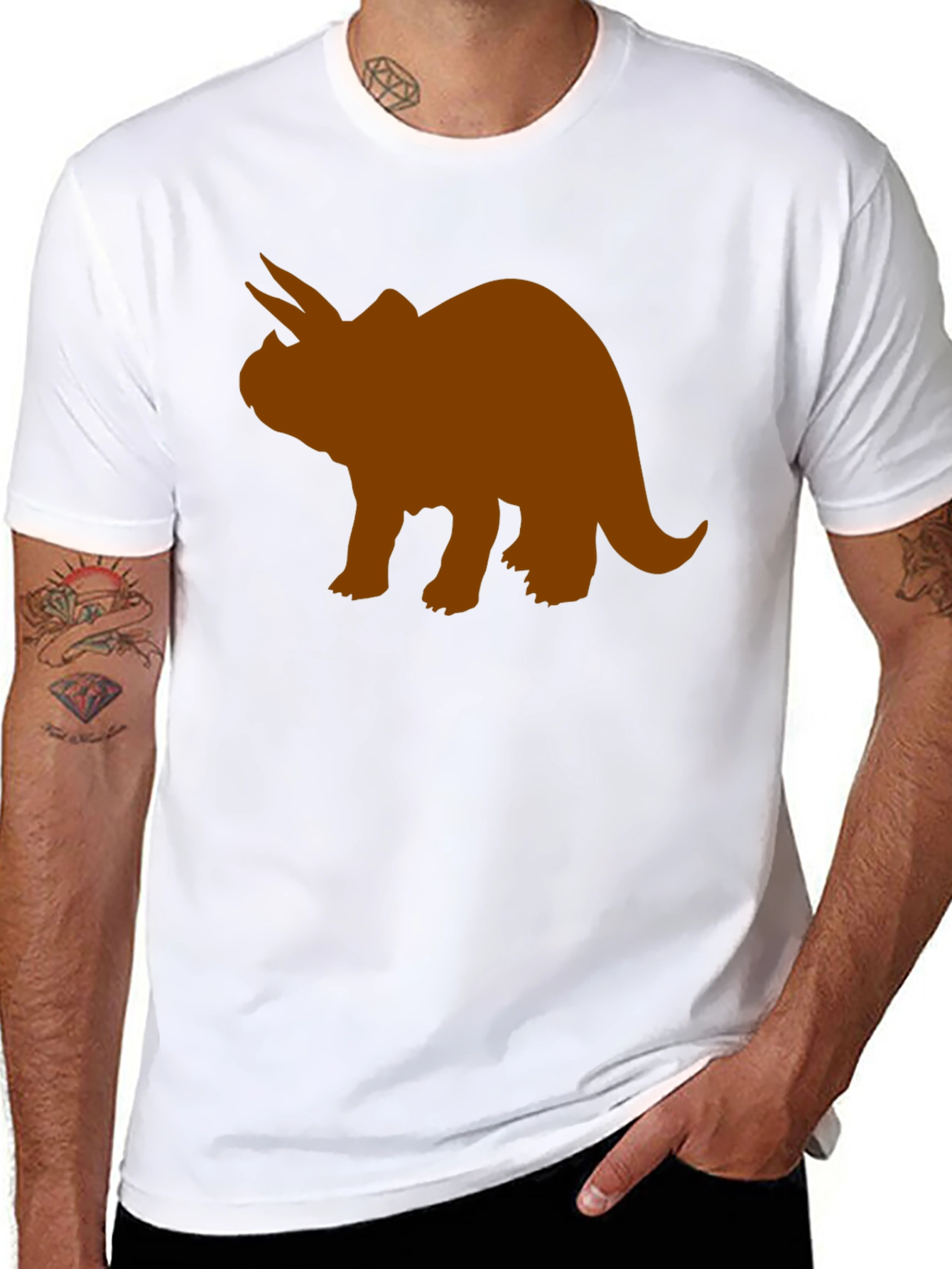 Triceratops Graphic Tee - Black