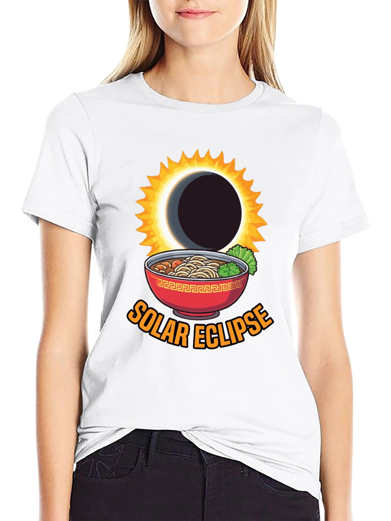 Solar Eclipse Ramen Funny Graphic Tee