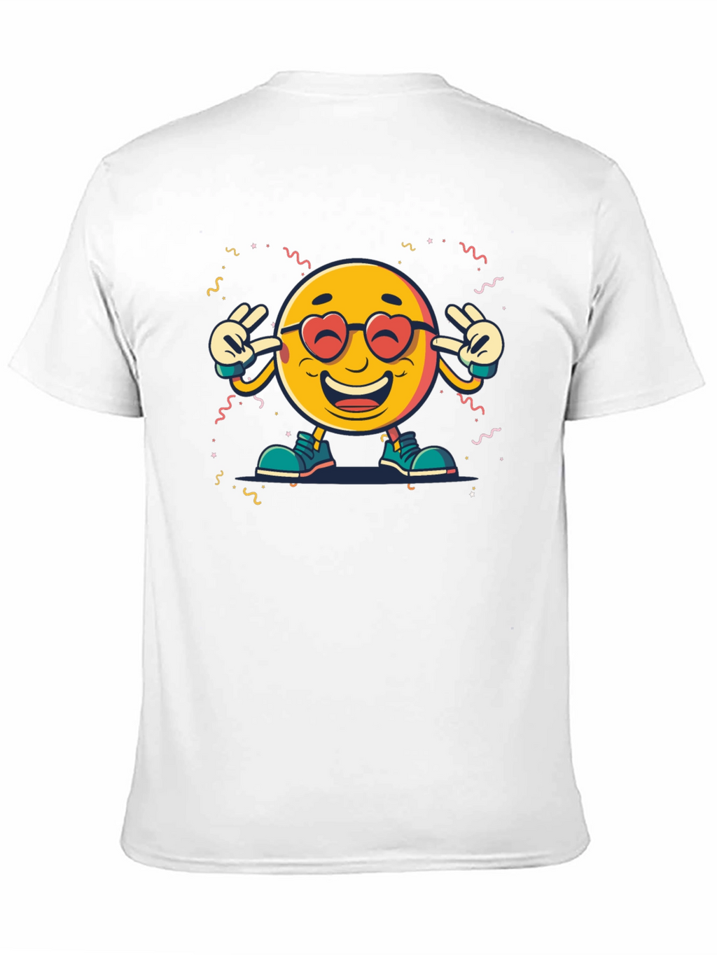 Emoji Graphic Print Black T-Shirt