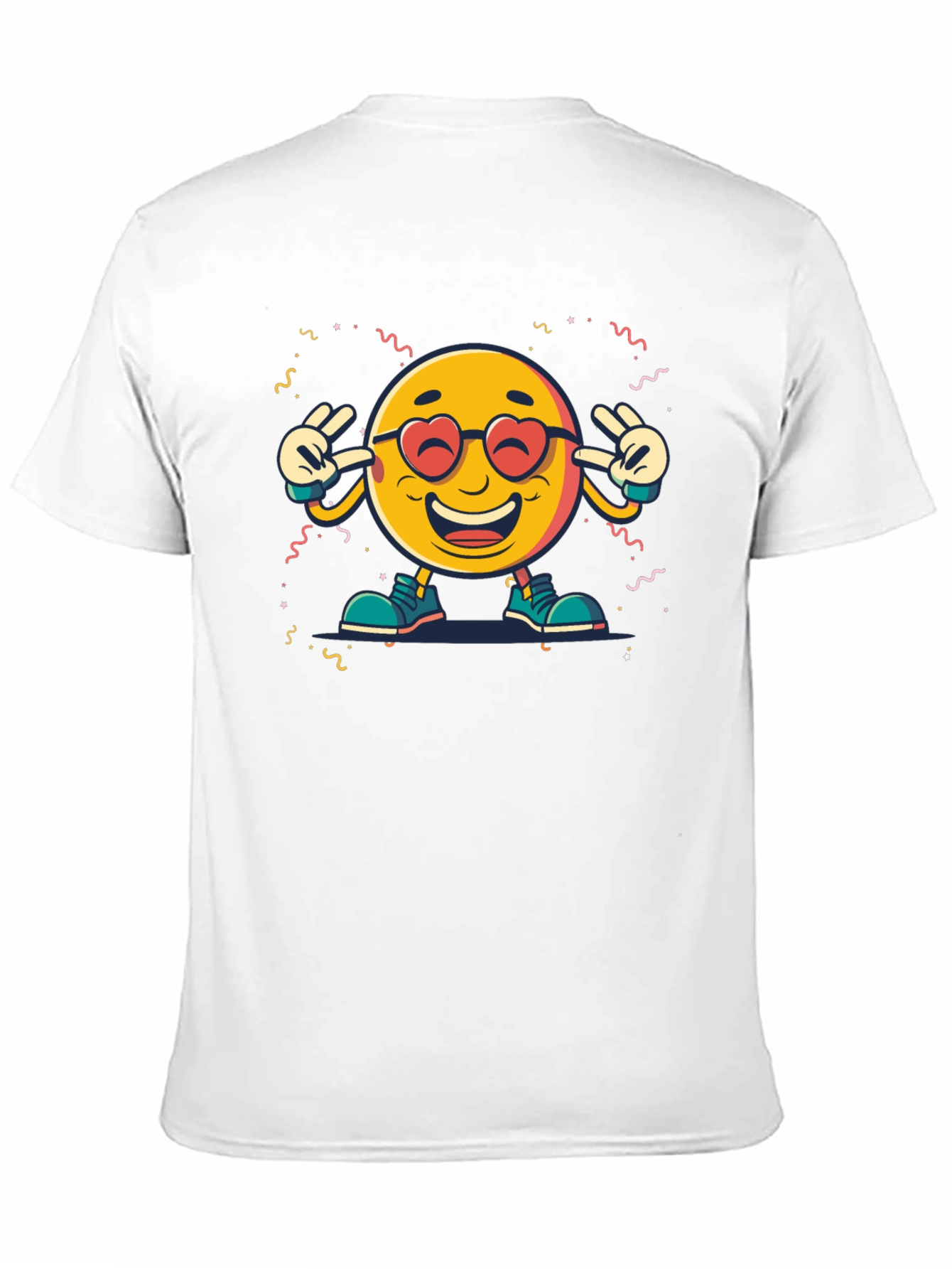 Emoji Graphic Print Black T-Shirt