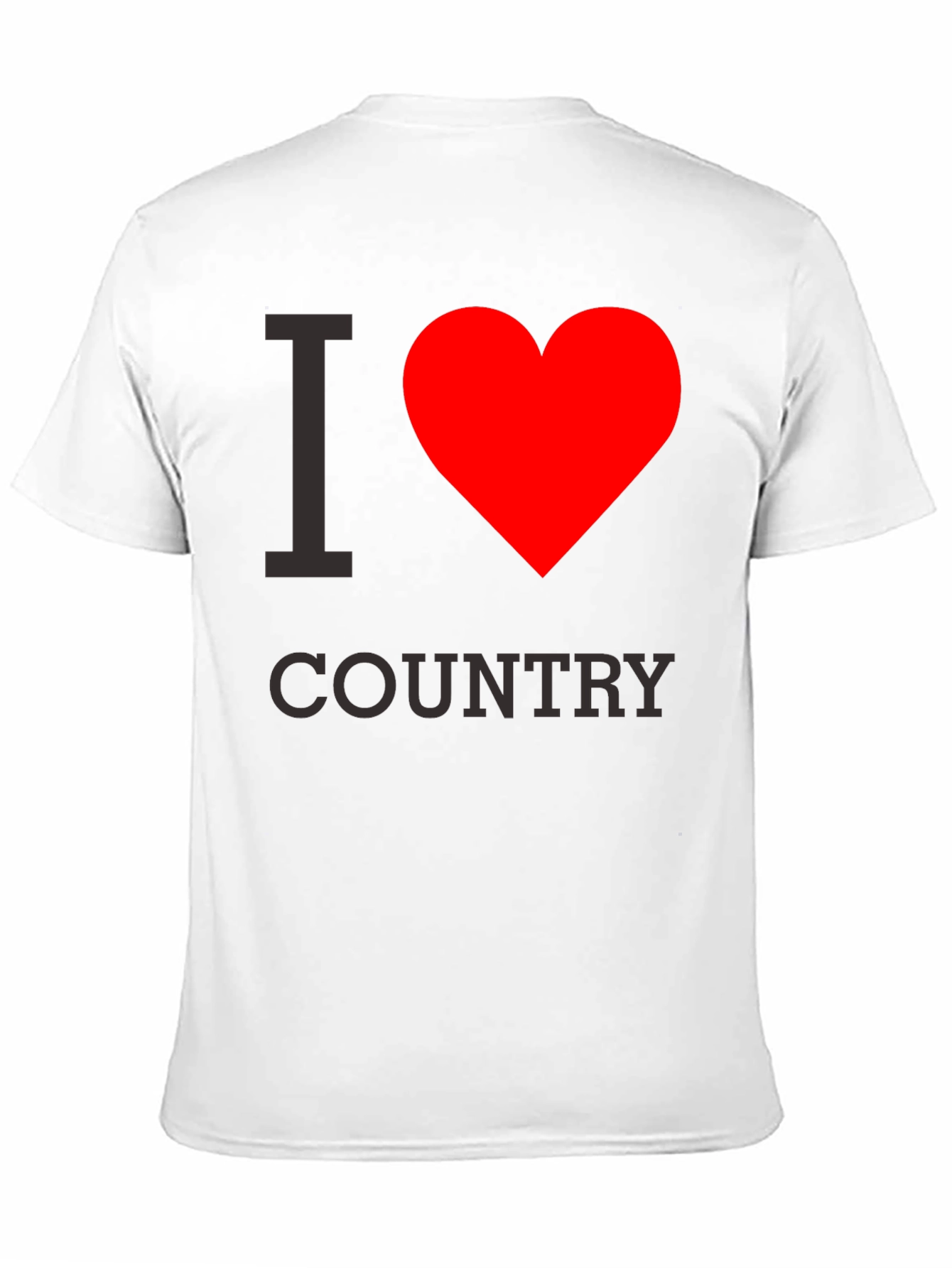 I Love Country Black Graphic Tee