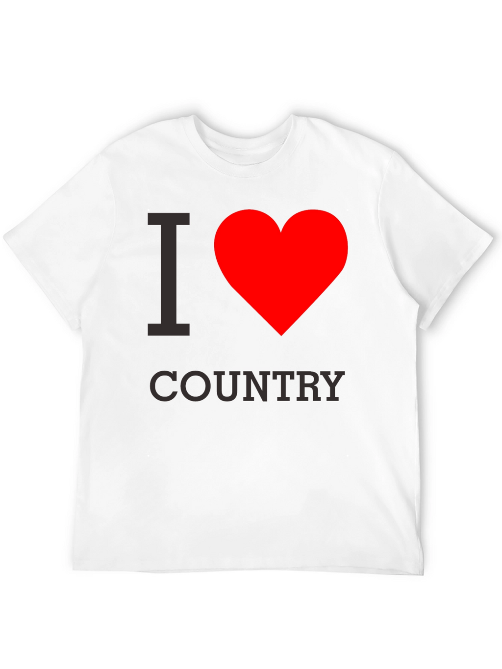 I Love Country Black Graphic Tee
