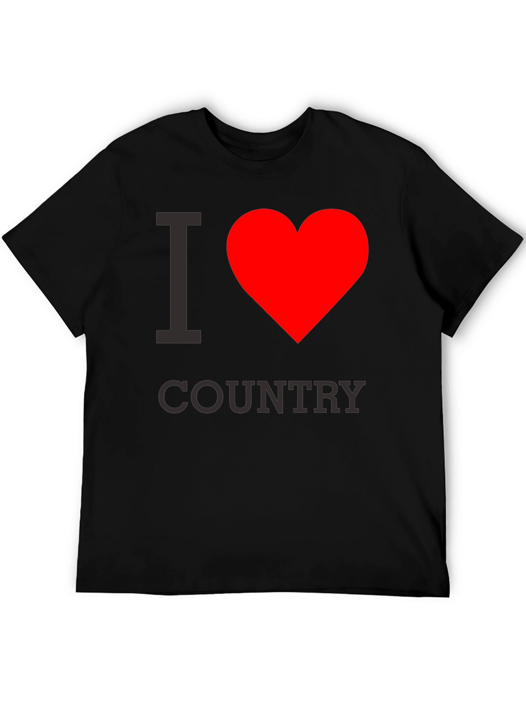 I Love Country Black Graphic Tee
