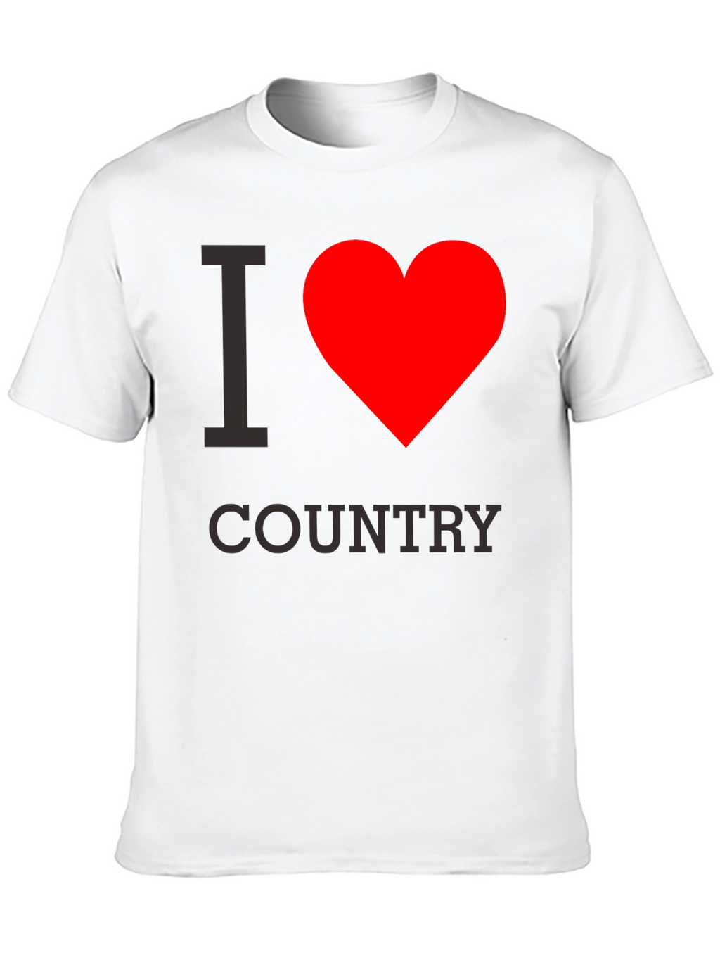 I Love Country Black Graphic Tee