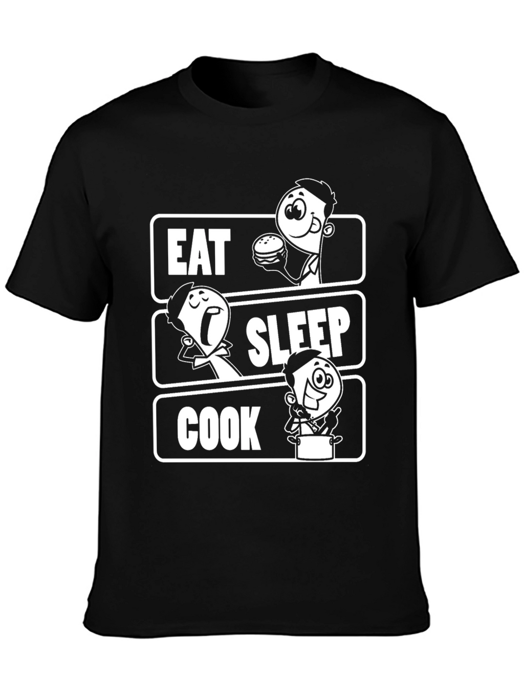 Eat Sleep Cook Graphic Tee - Chefs Humor