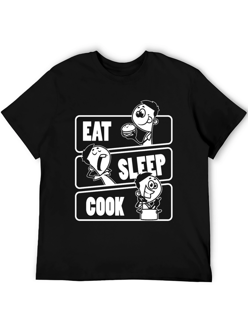 Eat Sleep Cook Graphic Tee - Chefs Humor