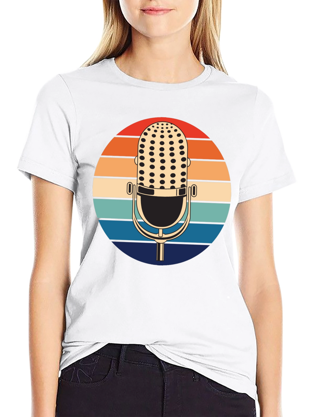Retro Microphone Sunset T-Shirt