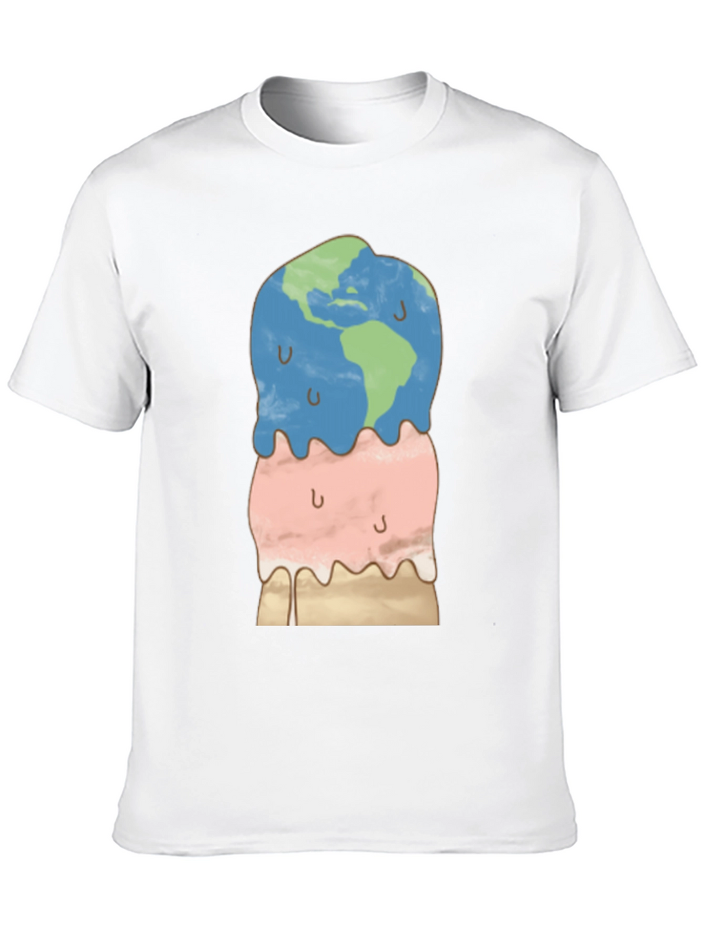 Earth Ice Cream Graphic Tee - Global Warming Awareness